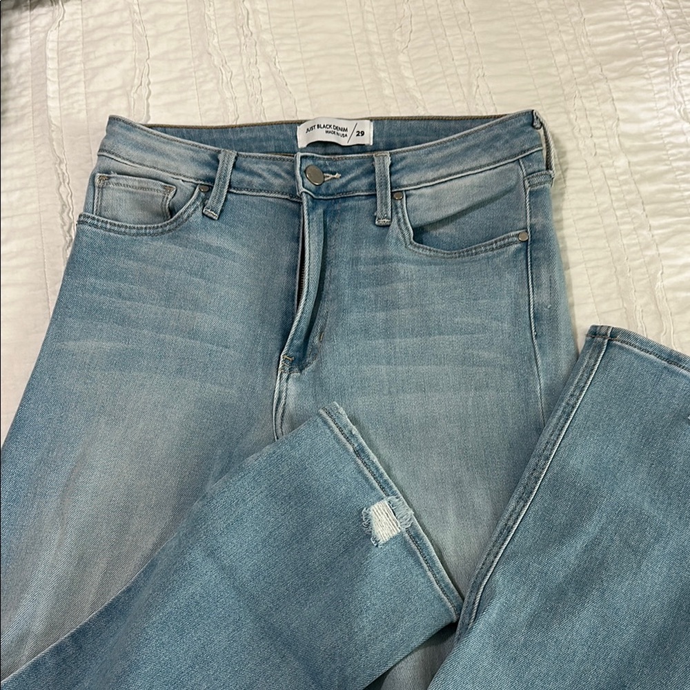 Women's Just Black Blue Jeans